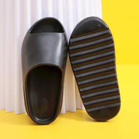 super soft Men's slippers;Platform slippers;  indoor anti-skid slippers; bathroom shower slippers (colour: Khaki, size: 42/43)