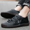 Explosive fashion trend men's handsewn casual leather shoes men's fashion shoes 38-48 leather size