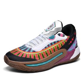 Men's new glow-in-the-dark version of basketball shoes rubber outsole friction with sound fashion trend comfortable sneakers 36-45 (Color: Purple, size: 38)