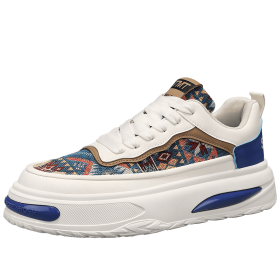 Men's casual sneakers Fashion trend casual board shoes (Color: Rice blue, size: 44)