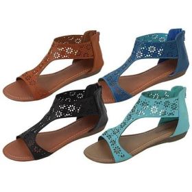 Crazy Daisies Summer Sandals (Color: brown, size: 6)