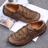 Explosive fashion trend men's handsewn casual leather shoes men's fashion shoes 38-48 leather size