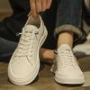 Men's new leather leather light luxury fashion board shoes trend fashion all match small white shoes casual men's shoes