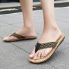 Men's new summer fashion drag classic woven flip-flops all comfortable flip-flops