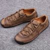 Explosive fashion trend men's handsewn casual leather shoes men's fashion shoes 38-48 leather size