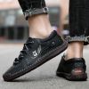 Explosive fashion trend men's handsewn casual leather shoes men's fashion shoes 38-48 leather size