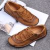 Explosive fashion trend men's handsewn casual leather shoes men's fashion shoes 38-48 leather size