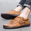 Explosive fashion trend men's handsewn casual leather shoes men's fashion shoes 38-48 leather size