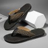 Men's new summer fashion drag classic woven flip-flops all comfortable flip-flops