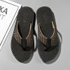 Men's new summer fashion drag classic woven flip-flops all comfortable flip-flops
