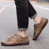 Explosive fashion trend men's handsewn casual leather shoes men's fashion shoes 38-48 leather size