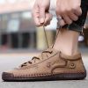 Explosive fashion trend men's handsewn casual leather shoes men's fashion shoes 38-48 leather size