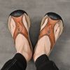 Summer men's new first layer cowhide flip-flops fashion all comfortable men's slippers beach shoes