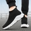 New trend fashion large size flying knit high top casual shoes fashionable men's shoes