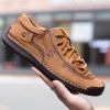 Explosive fashion trend men's handsewn casual leather shoes men's fashion shoes 38-48 leather size
