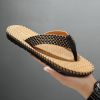 Men's new summer fashion drag classic woven flip-flops all comfortable flip-flops