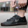 Explosive fashion trend men's handsewn casual leather shoes men's fashion shoes 38-48 leather size