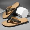 Men's new summer fashion drag classic woven flip-flops all comfortable flip-flops