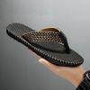 Men's new summer fashion drag classic woven flip-flops all comfortable flip-flops