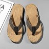 Men's new summer fashion drag classic woven flip-flops all comfortable flip-flops