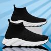 New trend fashion large size flying knit high top casual shoes fashionable men's shoes
